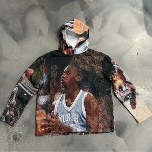 Tapestry Goat Pullover Hoodie Sz L Men’s